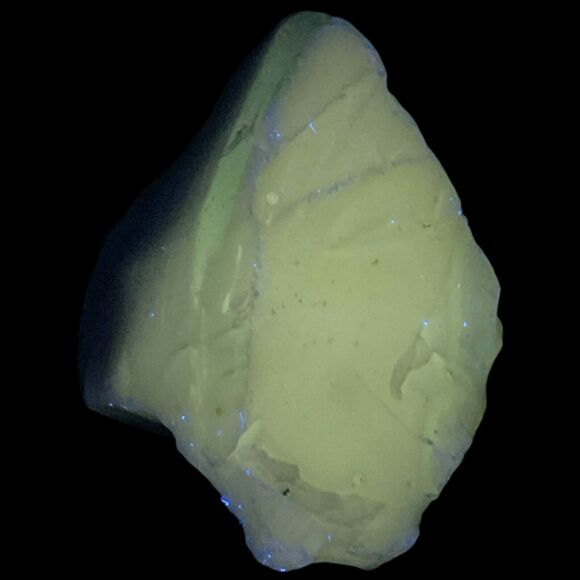 Milk Glass Clear Swirl Art Glass Cullet Glowing Manganese Slag Glass #4GX282 - Picture 1 of 7